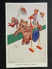 Gran'pops Beauty Parlour Vintage Lawson Wood Gran'pop Postcard E24