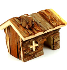 CLASSIC WOOD HOME 15cm : Small Animal Hideout House Hamster Gerbil Mouse Hide