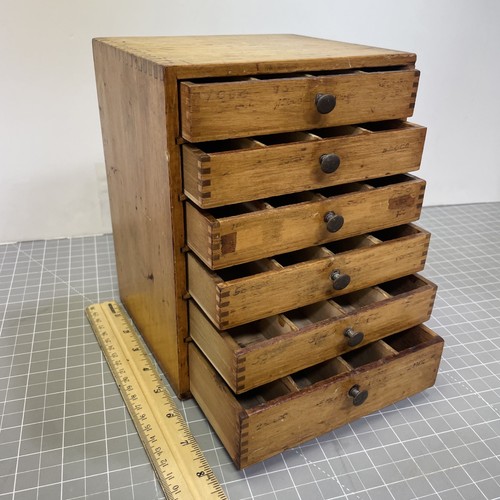 Antique wood drawer - antique, 6-drawer