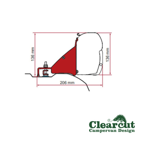 Fiamma f45 awning - bracket, for
