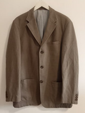 Austin Reed Suit Mens 2 Piece Size Medium -34 Long Beige Cotton Linen Formal