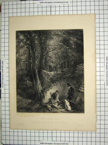 Original old antique print - original,