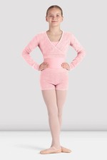 Bloch Dance Girls Warm Up Top and Shorts Set Candy Pink Childs Medium Age 7/8