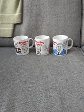 3 Vintage SPITTING IMAGE mugs kiln craft 1992