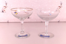 2x Vintage Babycham Glasses