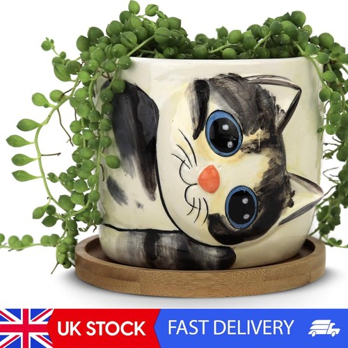 Cat planter large kitty - -,