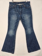 Vintage Levis Men Jeans 544 04 Flared Blue Denim Dark Wash Casual W32 L32