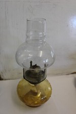 Lamplight  Parafin  Lamp Tinted glass base 13cm  diameter 30cm  high