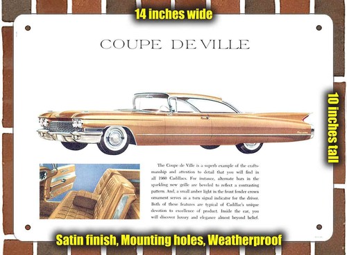 Metal sign 1960 cadillac - -,