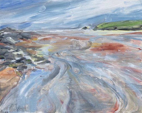 Polzeath morning blue - morning, tide