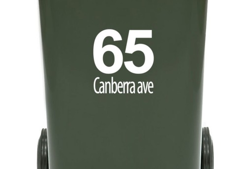 Wheelie bin custom decal - bin,