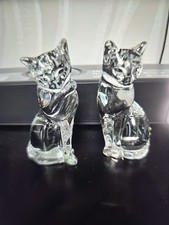 2 Vintage Lenox Crystal Cats