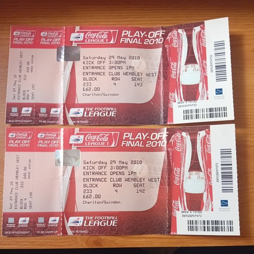 Ticket 2010 league 1 play - ticket,