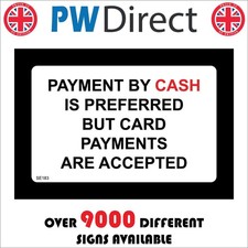 SIGN PAYMENT BY CASH PREFERRED
