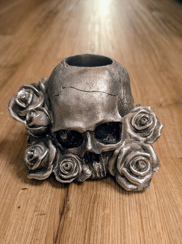 Maxx grey silver skull tea - tk,