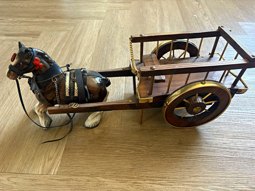 Vintage horse figurine pulling - vintage,