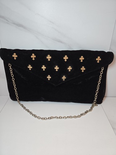 Bank black gold cross detail - &,