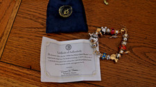 BRADFORD EXCHANGE DISNEY " I WISH YOU " CHARM BRACELET  PLUS COA