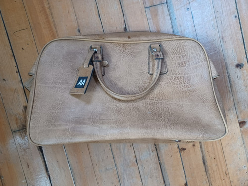 Vintage 1970s tan vinyl - vintage,