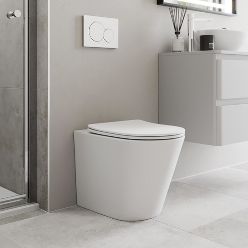 Modern bathroom back wall - modern,