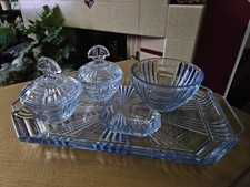 Blue Glass Vintage Vanity