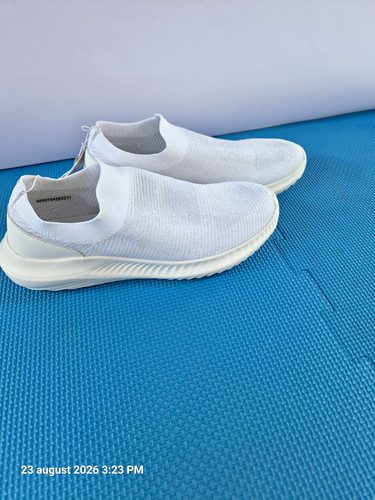 Women white knit slip on - women's, slip-on