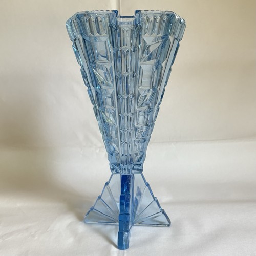 Czech art deco blue - deco, glass
