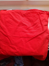 Cushion Covers x 2 - Red Maroon - Dunelm - 43x43cm Square - Polyester  - Zip Up