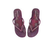 Ipanema Lovely Purple Floral Print Flip Flops - Size 8