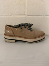 Zara Brogues Size 4 Nude Shiny