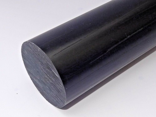 Black plastic pvc - black, round