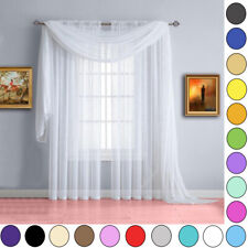 Voile Scarves 3m Or 5m Lengths ~ Net Curtains Swags & Scarf Voile Panel
