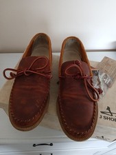 J Shoes Light Brown Leather Loafers Size 7
