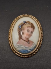 Antique Limoges Enamel Lady