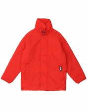SLAM Mens Loose Fit Padded Jacket UK 34 XS Red Polyester DY59