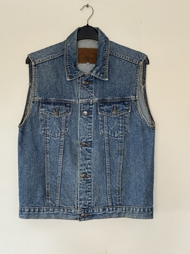 Vintage 90s blue denim - vintage, vest
