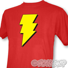Captain Marvel Shazam Mens Red T-Shirt Geek Chic Retro