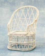 Dolls House White Painted Wire