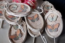 New BUTTERFLY French Style Shabby Chic Cream Rustic Wall Door Coat Towel HOOK