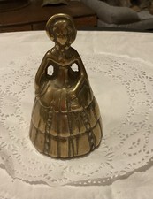 Brass Bell In The Shape of A Crinoline Lady Vintage Style