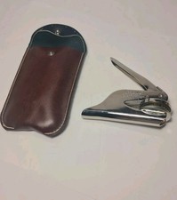 Vintage Official Stainless Steel Round Pocket Embosser Stamp Seal with Case