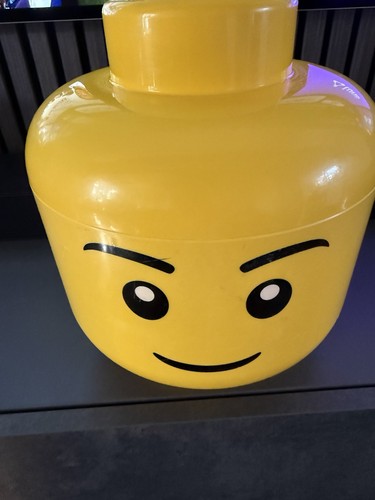 Large lego head storage box - storage,