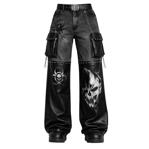 Men black tripp pant punk - black,