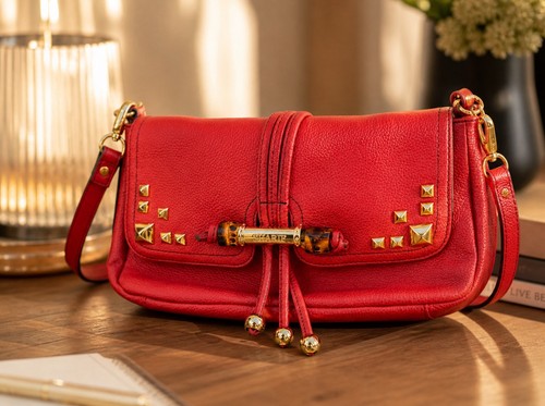 Sharif red leather crossbody - sharif,