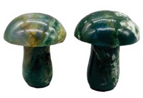 Set moss agate mushroom - moss,
