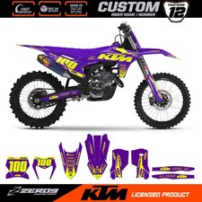 KTM MOTOCROSS GRAPHICS, CUSTOM MX GRAPHICS KIT, SX SXF EXC EXCF BLOK PRP/YEL-F