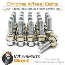 Wheel Bolts 14x1.5 R14 Chrome