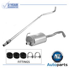For Fiat - Panda 1.1 1.2 2003-2022 Centre Exhaust & Rear Silencer + Fittings