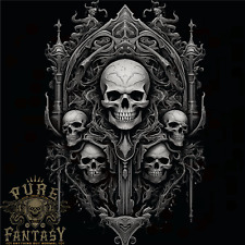 Immortal Skulls Gothic Goth Heavy Metal Rock Mens T-Shirt 100% Cotton