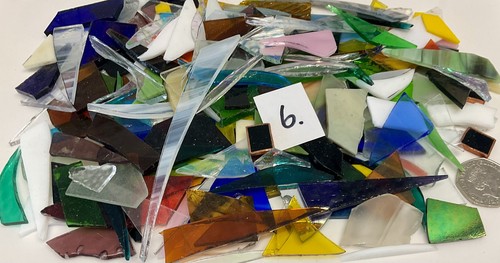 Stained glass offcuts mosaic - stained,